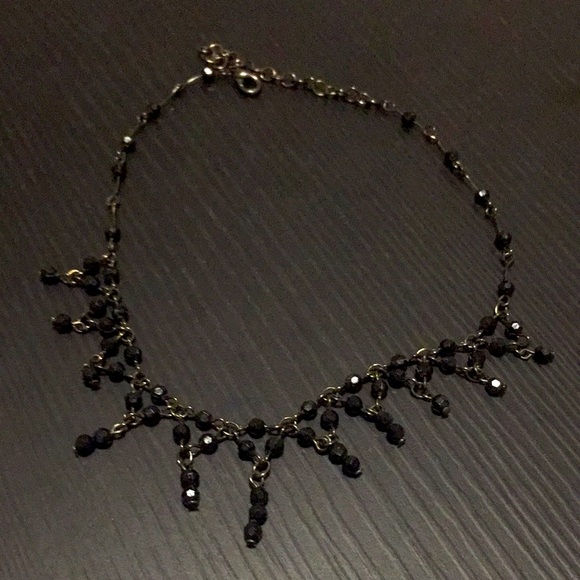 VINTAGE CHOKER STYLE NECKLACE | black adjustable - Picture 4 of 10